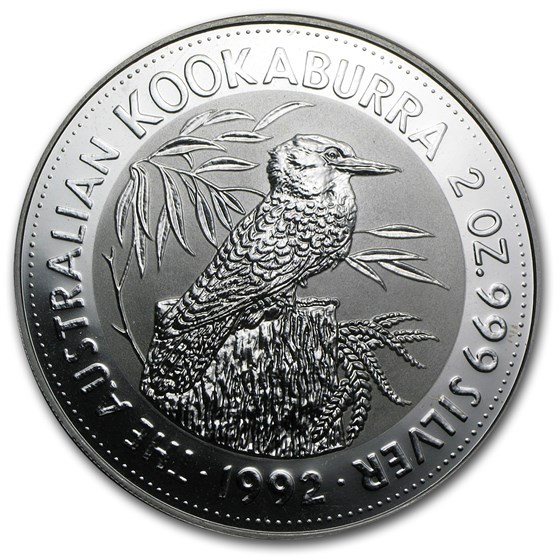 1992 Australia 2 oz Silver Kookaburra BU 1992 Australia 2 oz Silver Kookaburra BU